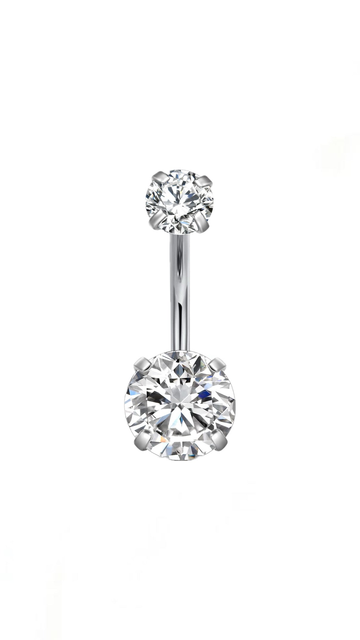 Basic Double Crystal Belly Ring
