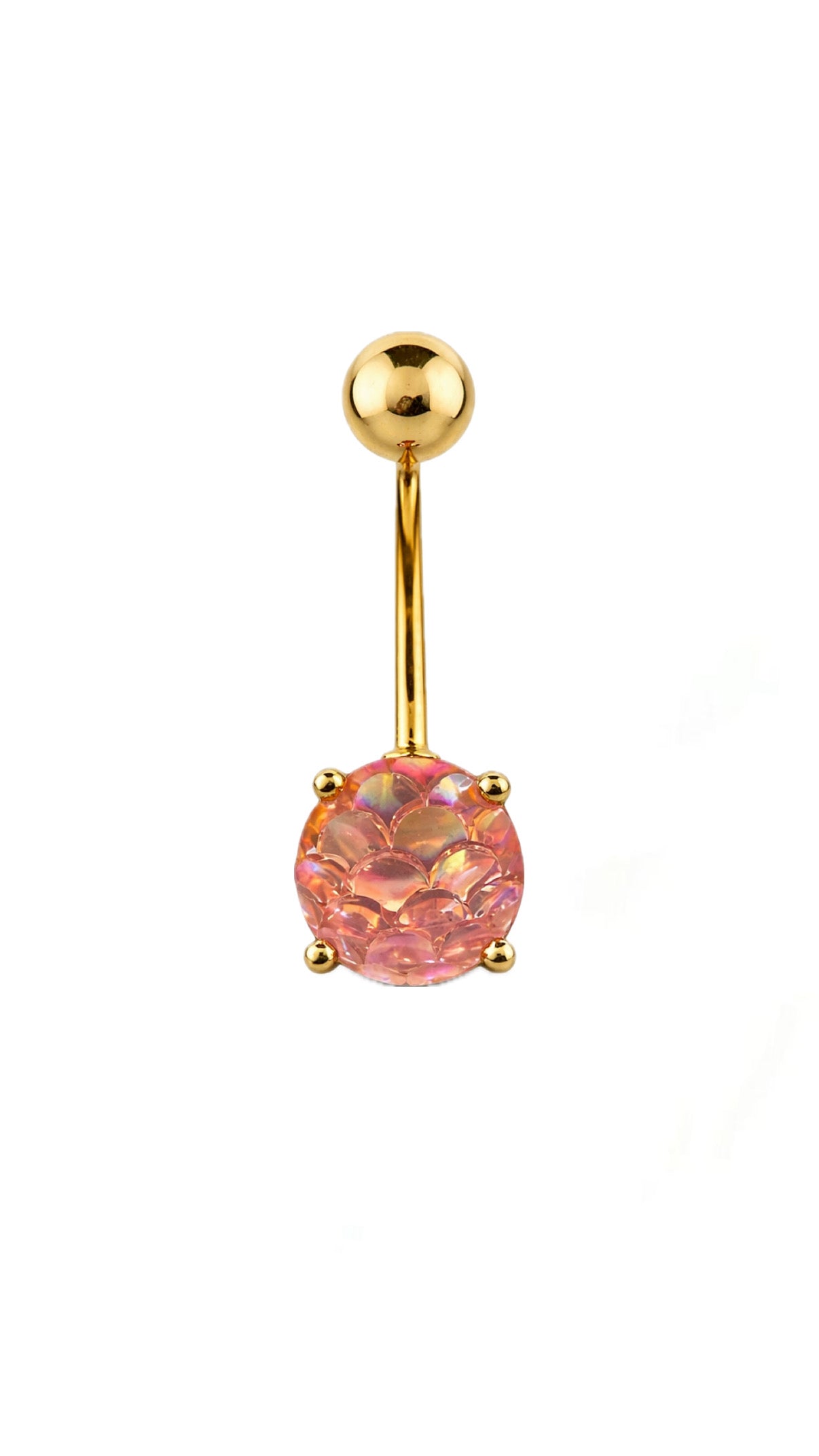 Gold Fishscale Belly Ring