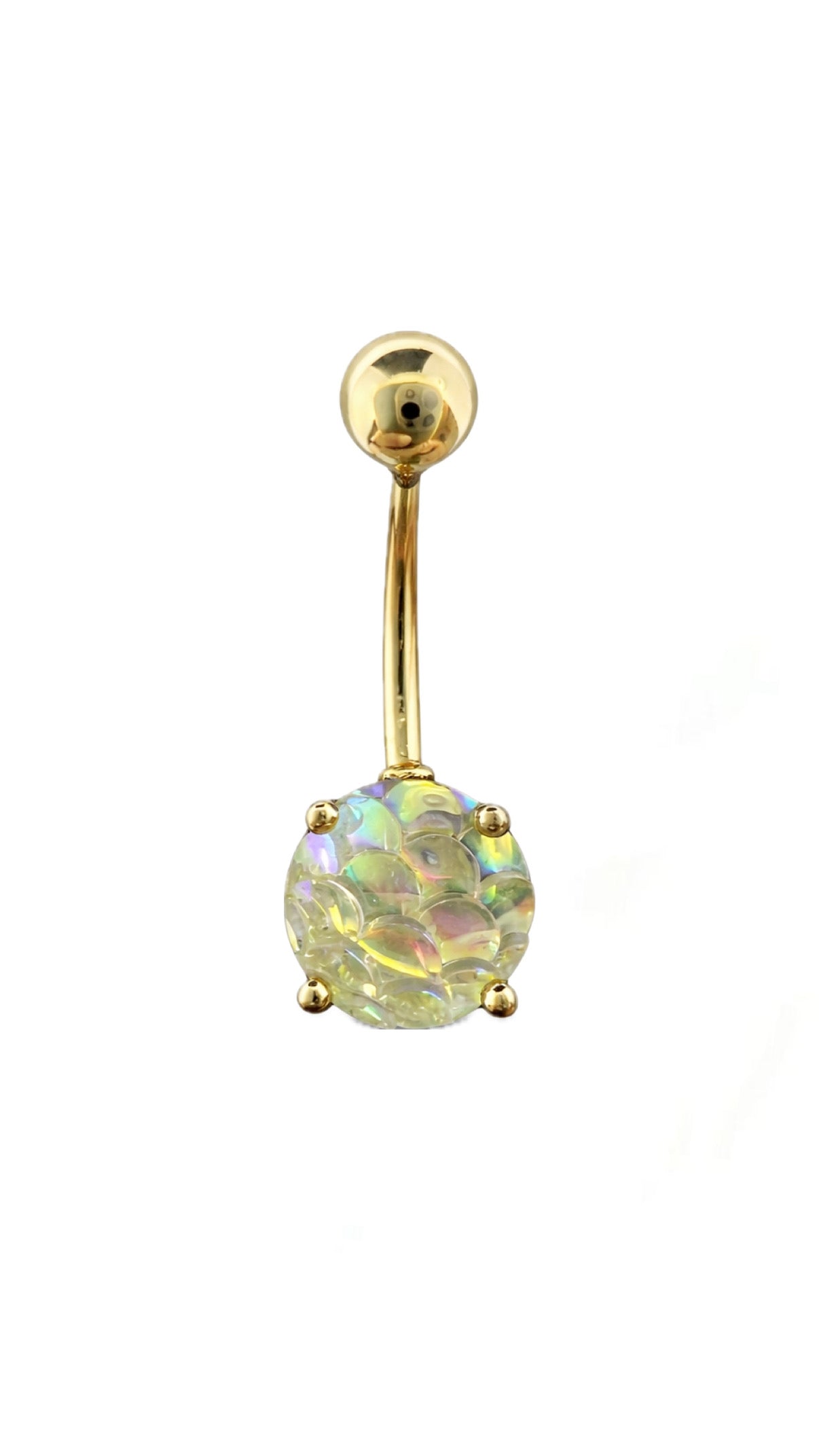 Gold Fishscale Belly Ring