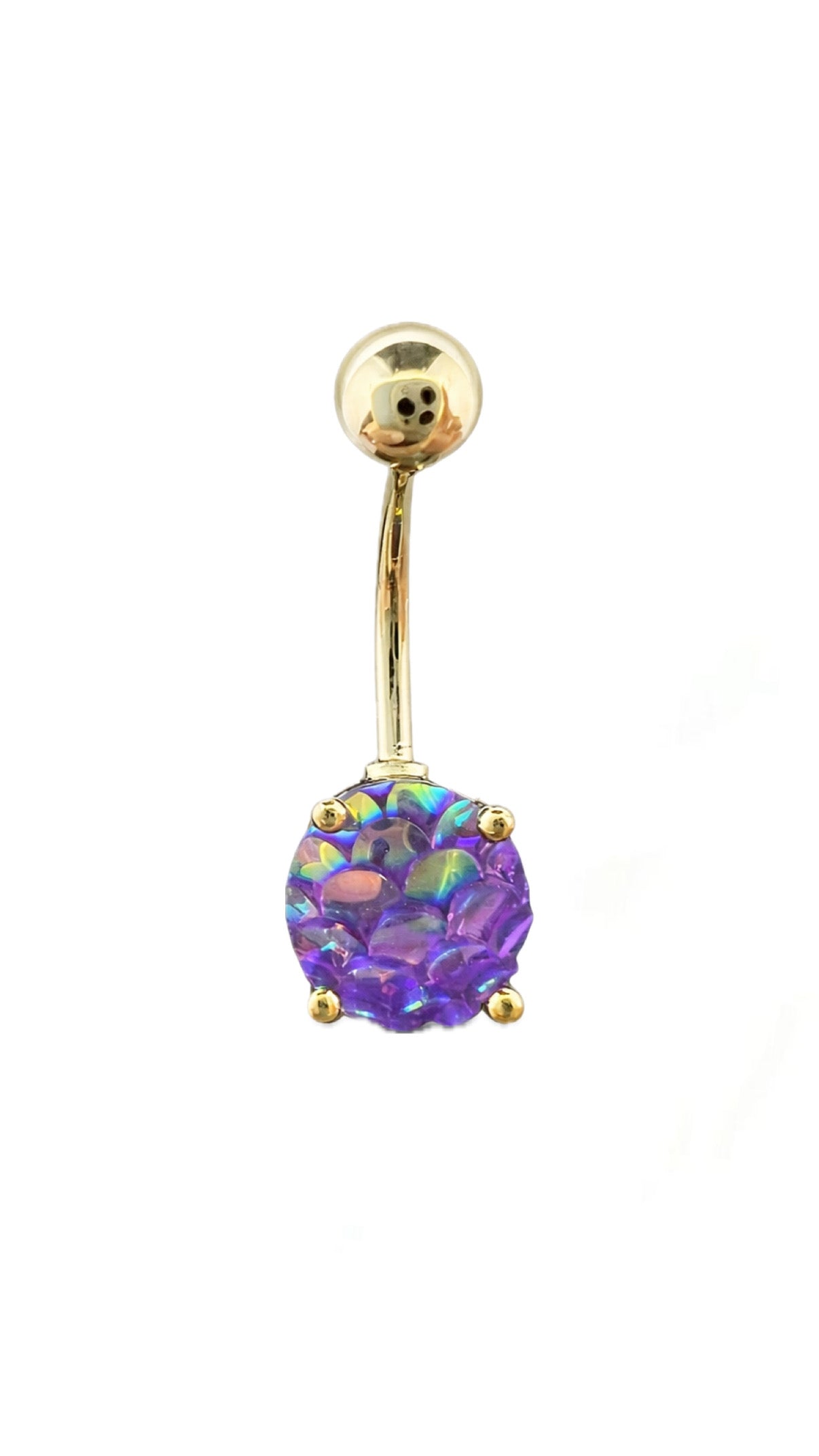 Gold Fishscale Belly Ring