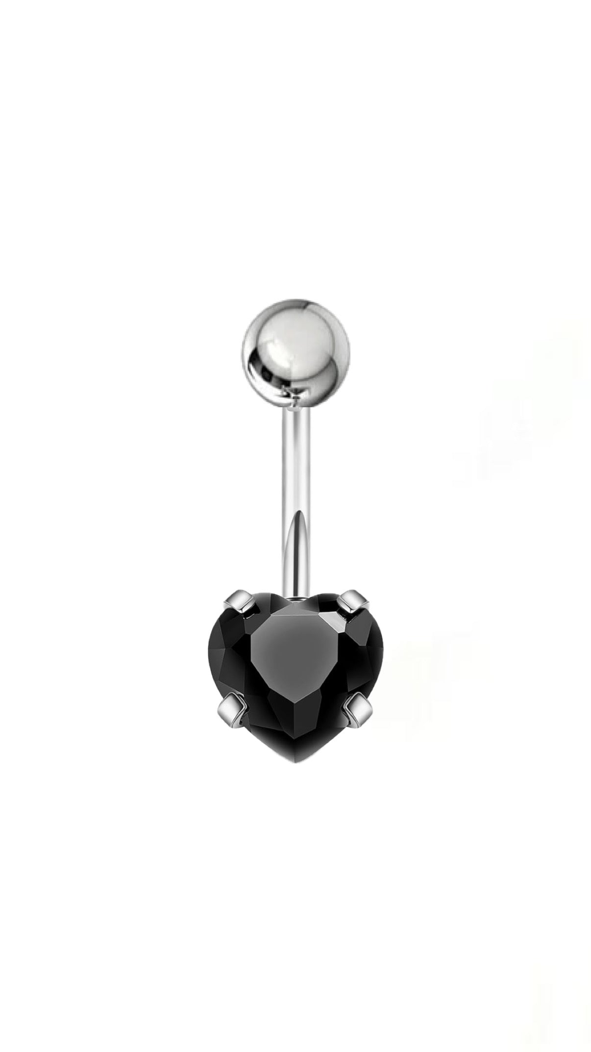 Black Heart Belly Piercing