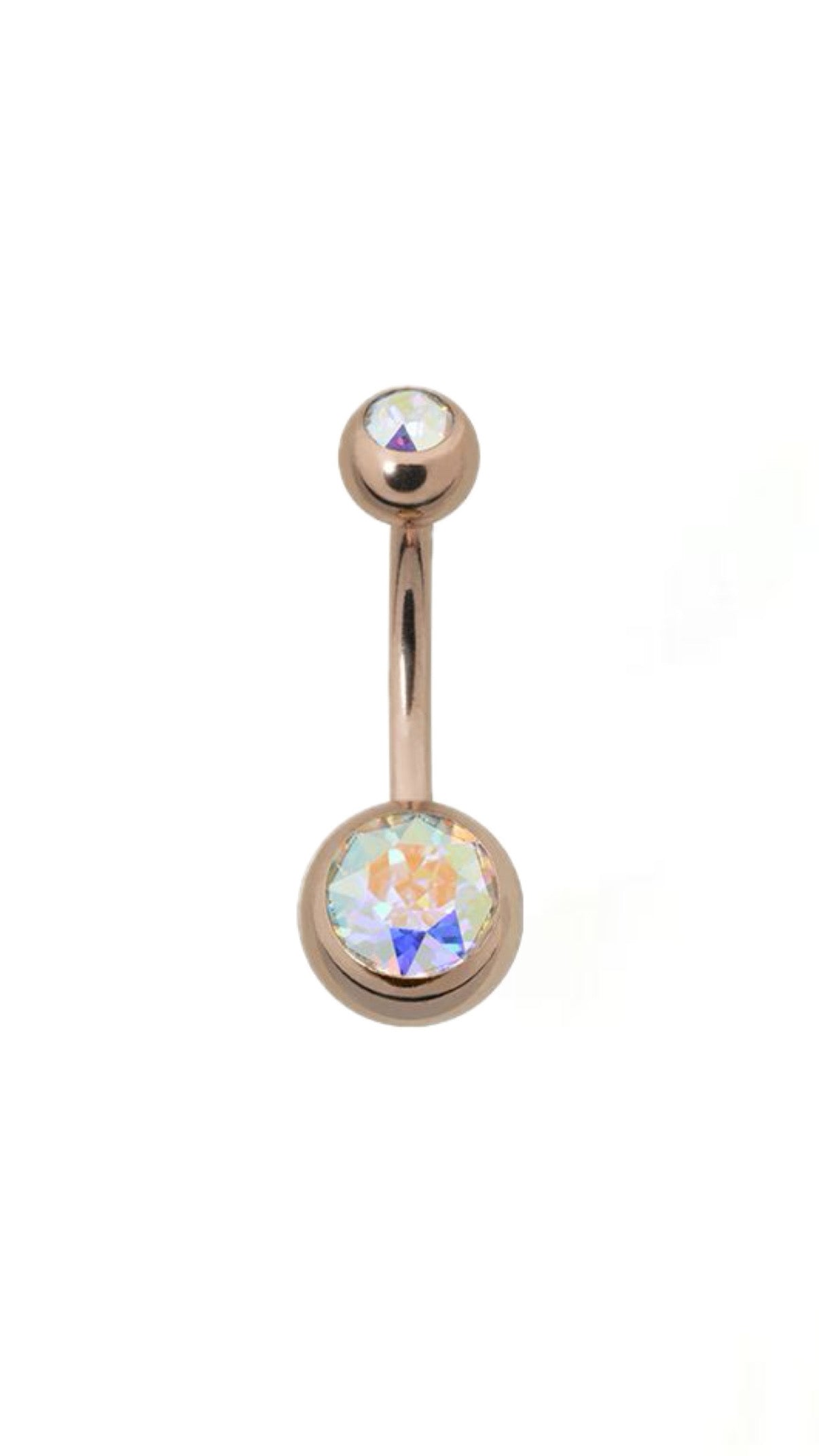 Rosegold Basic Multicolor Stone Belly Ring