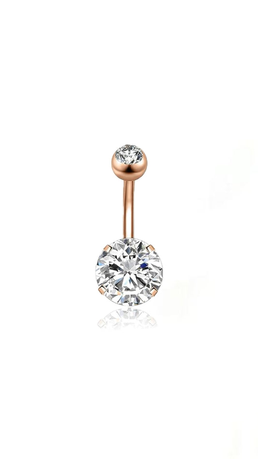 Rosegold Basic Stone Belly Ring