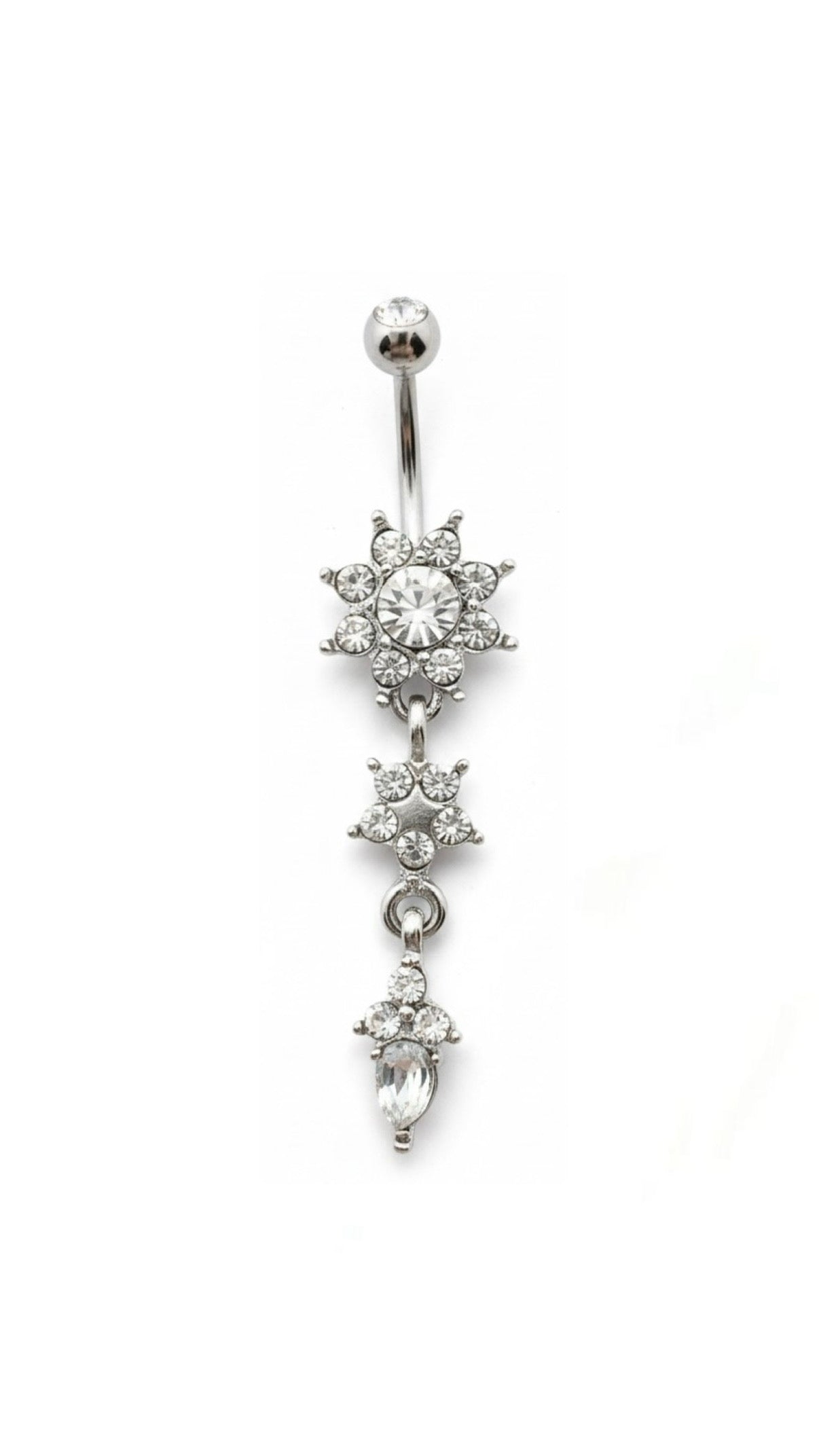 Double Flower Belly Ring