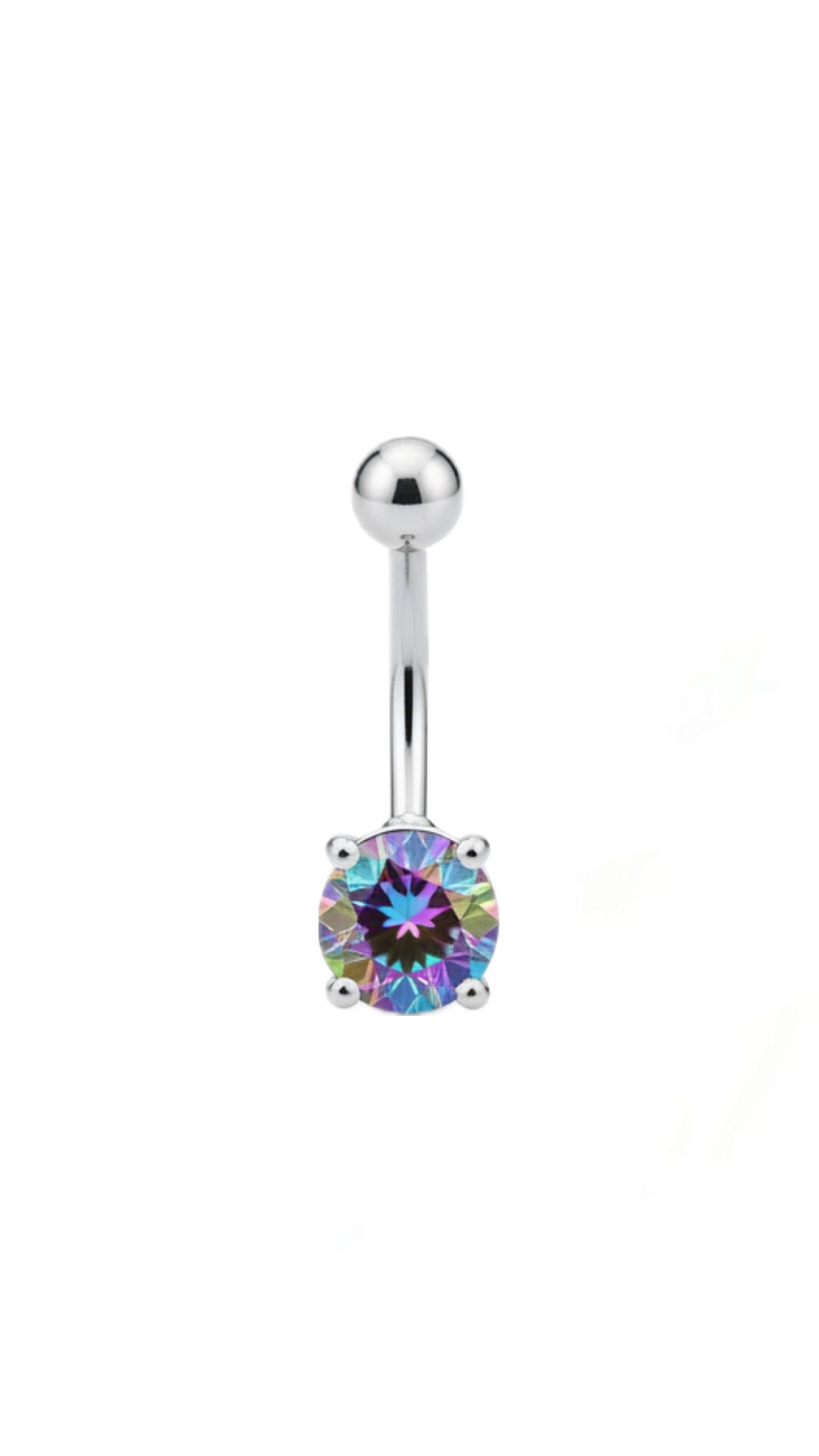 16G Tiny & Thin Multicolored Belly Piercing