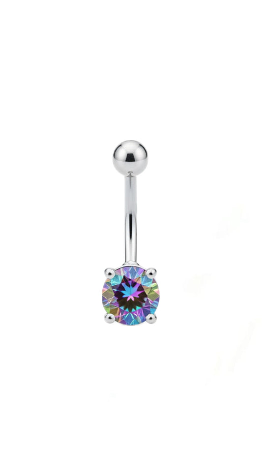 16G Tiny & Thin Multicolored Belly Piercing