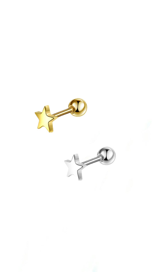 Single S925 Star Ear Piercing