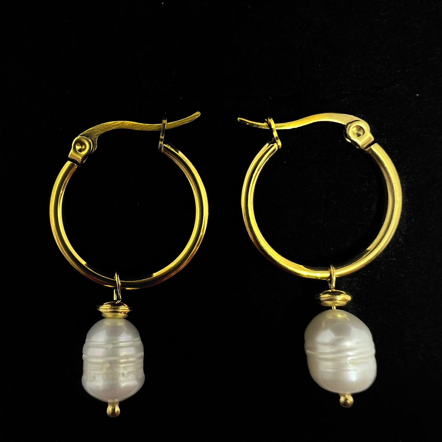 Hoop Hanging Pearl Winter Earring