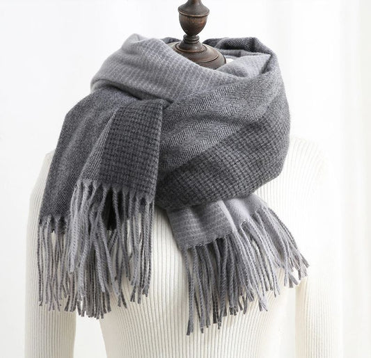 Layana Grey Winter Scarf