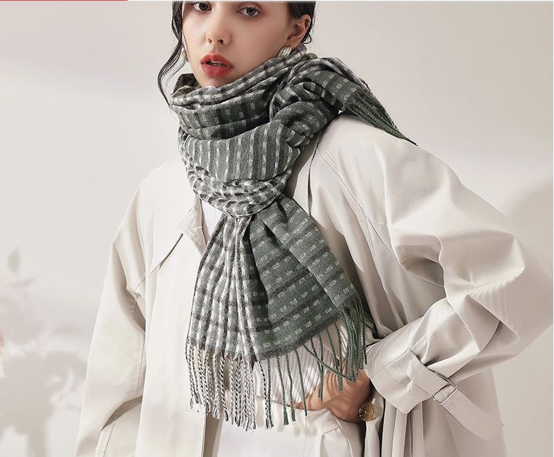 Zemira Olive Winter Scarf