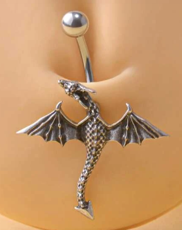 Western Dragon Decor Navel Belly Ring