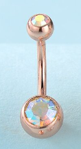 Funky Cubic Zirconia Decor Belly Ring