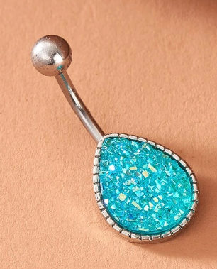 Water-drop Design Belly Ring