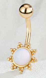 Opal Decor Navel Belly Ring