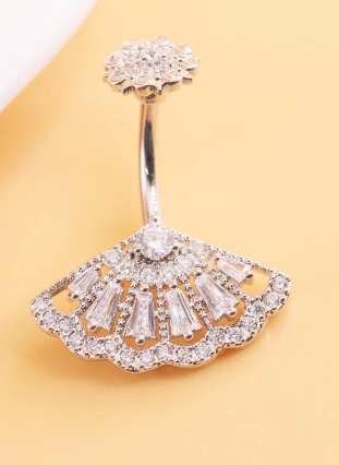 Zircon Decor Navel Belly Ring