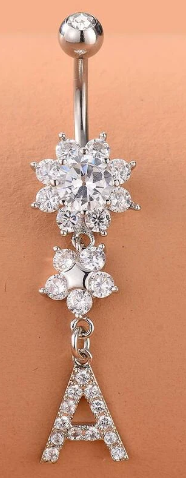 Letter Decor Belly Ring