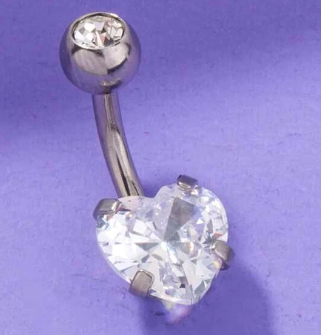 Heart Shaped Belly Ring