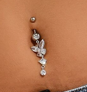 Zircon Butterfly Decor Navel Belly Ring