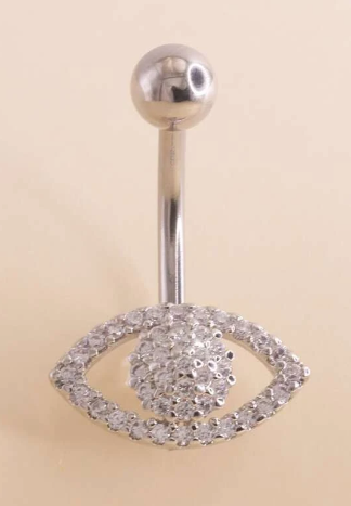 Rhinestone Eye Decor Navel Belly Ring