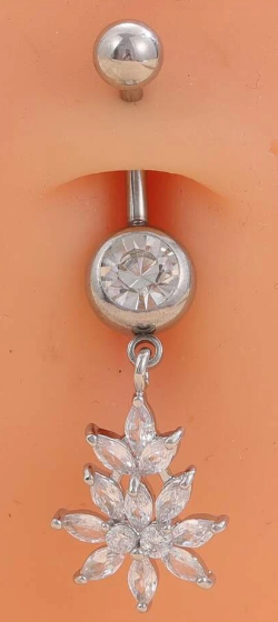 Zircon Decor Navel Belly Ring