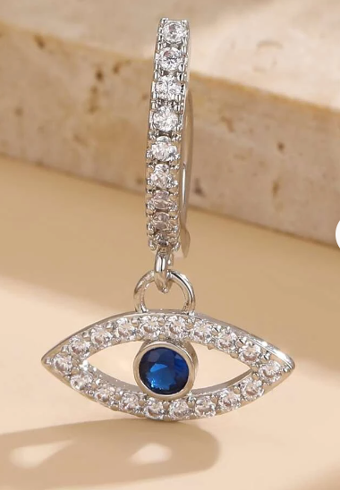 Cubic Zirconia Eye Clicker  Decor Navel Belly Ring