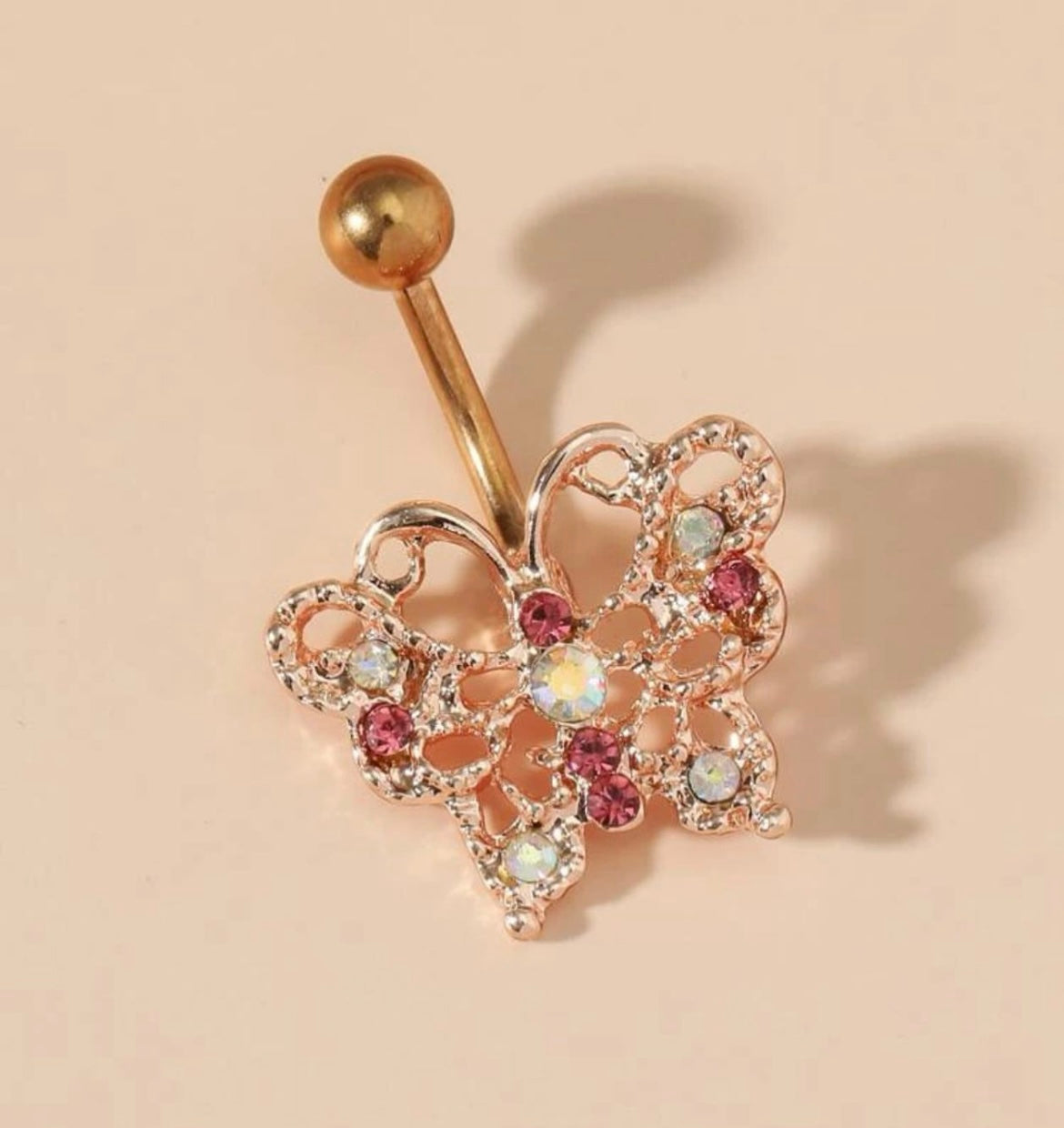 Multicolor Butterfly Decor Navel Belly Ring