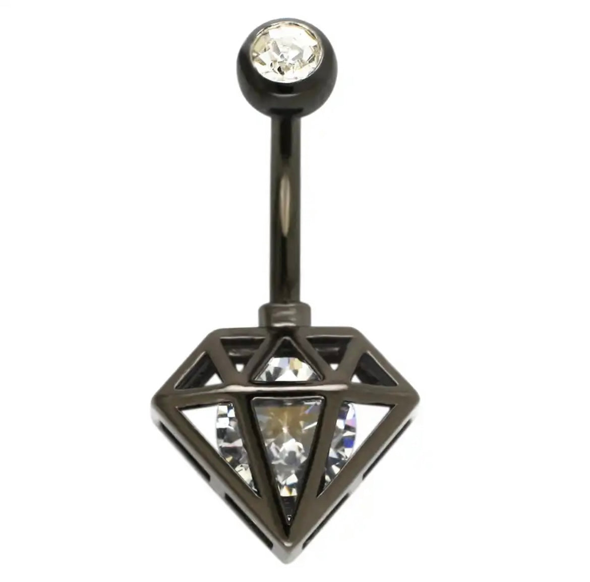 Diamond Shape Decor Navel Belly Ring