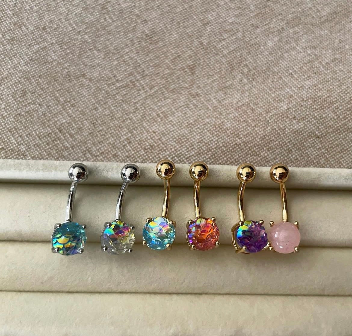 Marble Detail Belly Ring